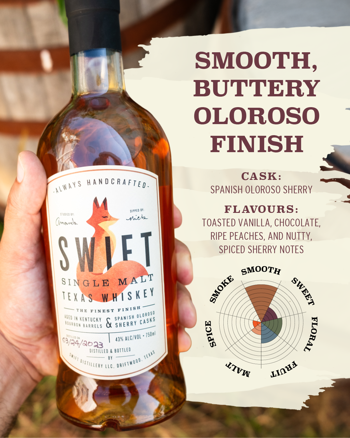 Swift Single Malt Texas Whiskey - Oloroso Finish